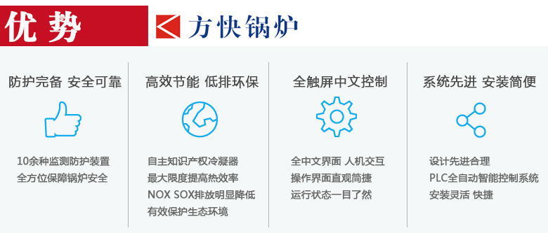 方（fāng）快燃油氣蒸汽鍋爐優勢